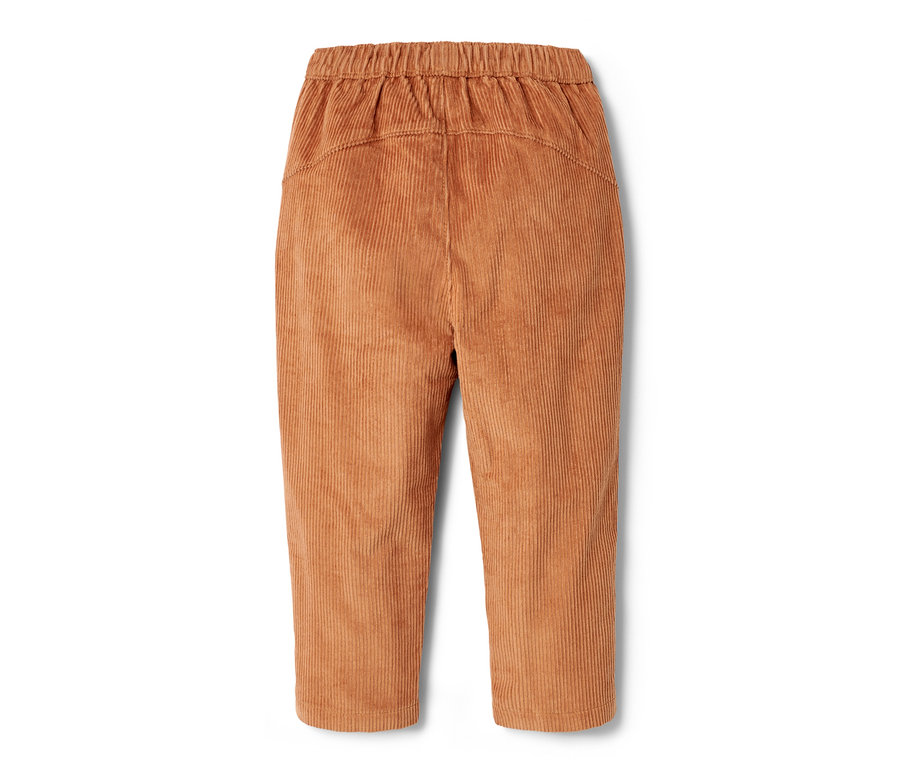 Detailansicht einer braunen Kinder-Cord-Pull-on-Pants.