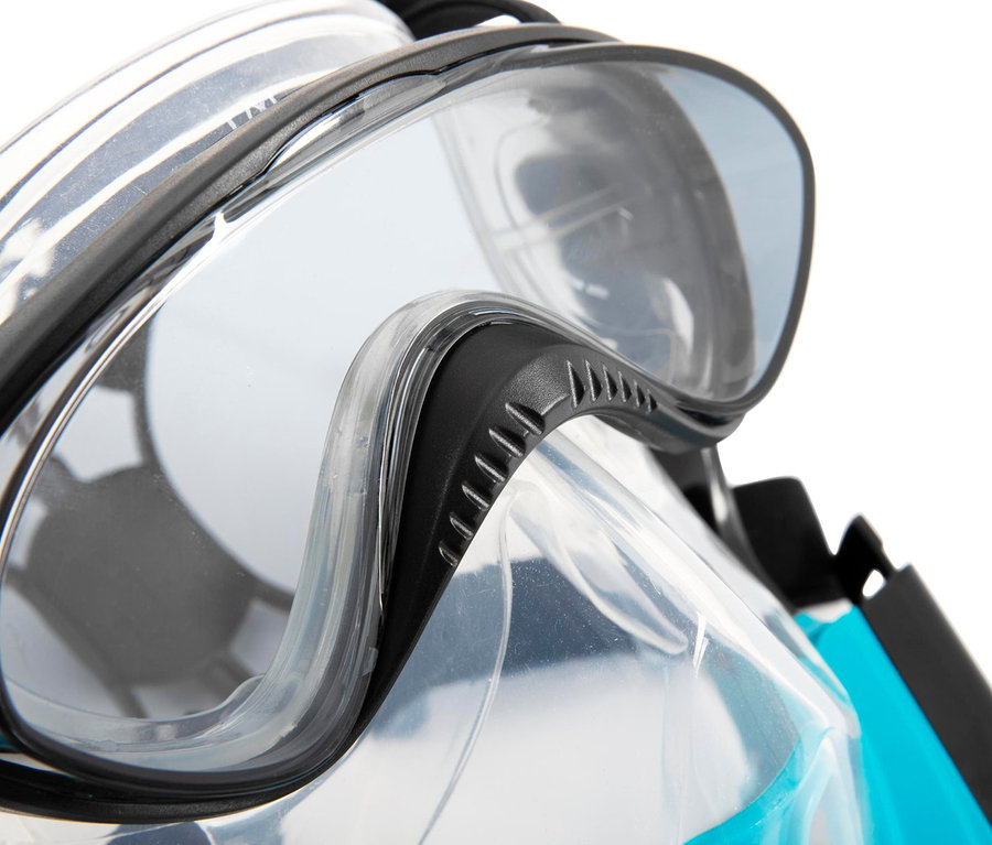Detailaufnahme einer Bestway® Hydro-Pro™ Flowtech Schnorchelmaske.