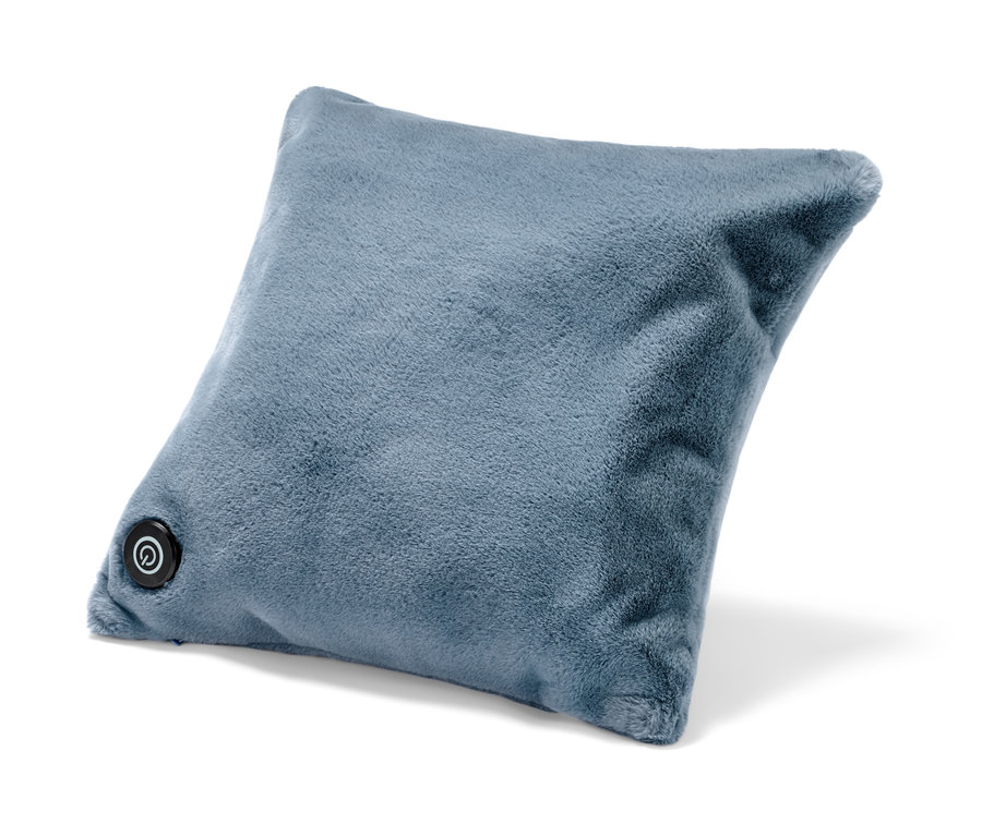 Blaues Akku-Heizkissen.