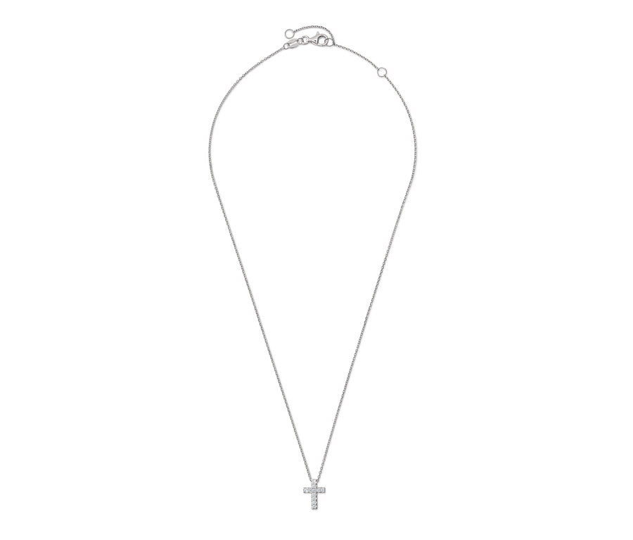 925 Silber Kette Kreuz.