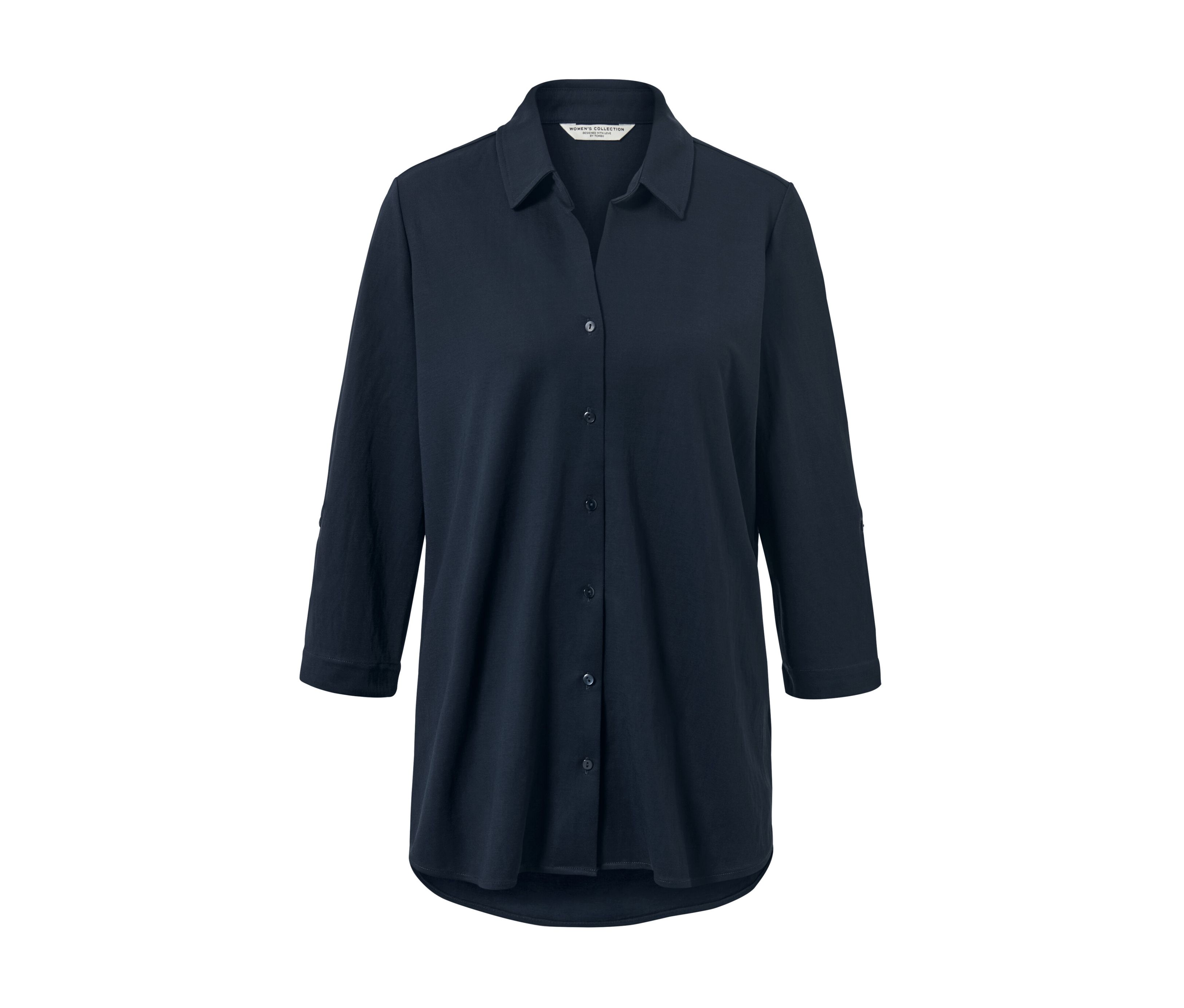 Thumbnail - Tchibo - Piqué-Jerseybluse - Damen - Gr. 44 - dunkelblau