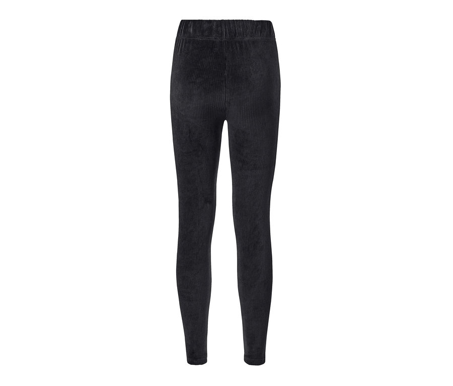Detailansicht der Rückseite einer Cord-Leggings.