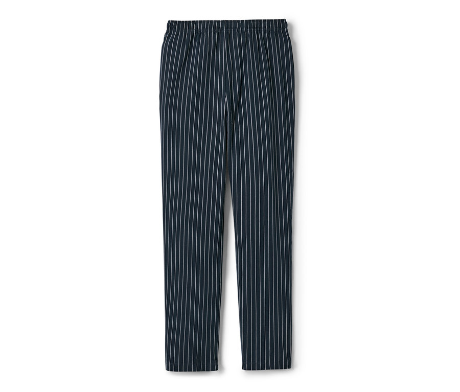 Zwei Pyjamahosen mit vertikalen Streifen.