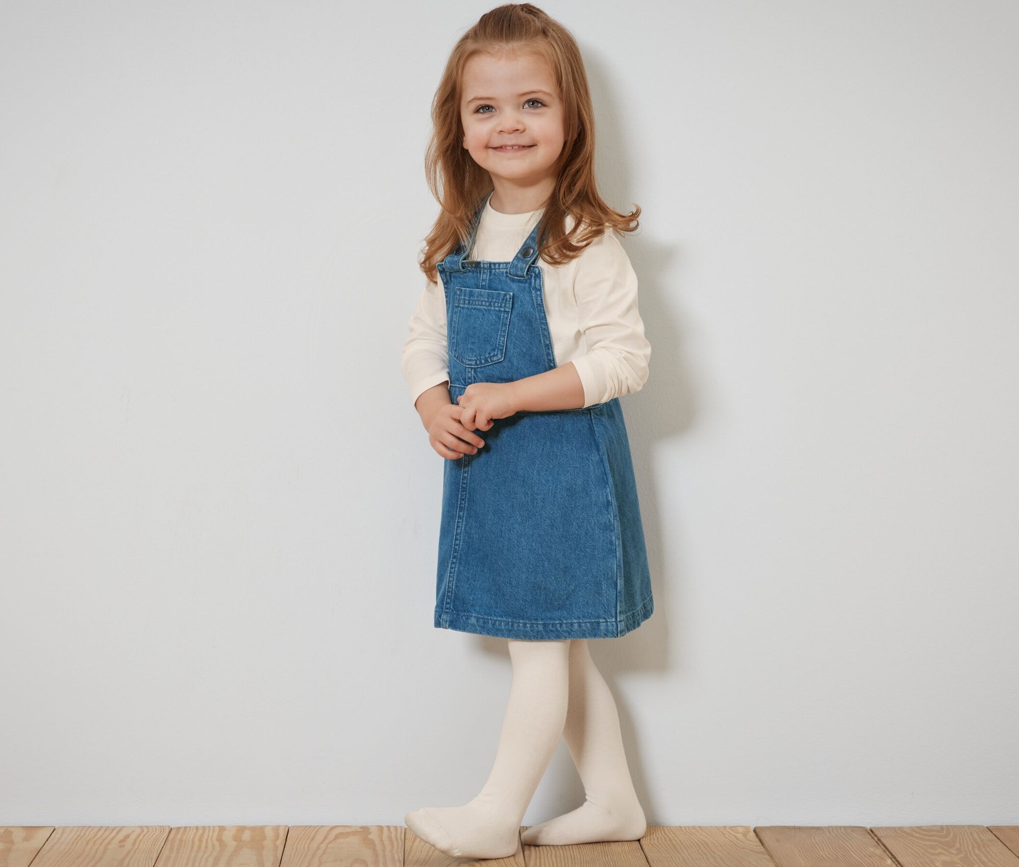 Thumbnail - Tchibo - Kinder-Latzkleid - Mädchen - Gr. 122/128 - blau