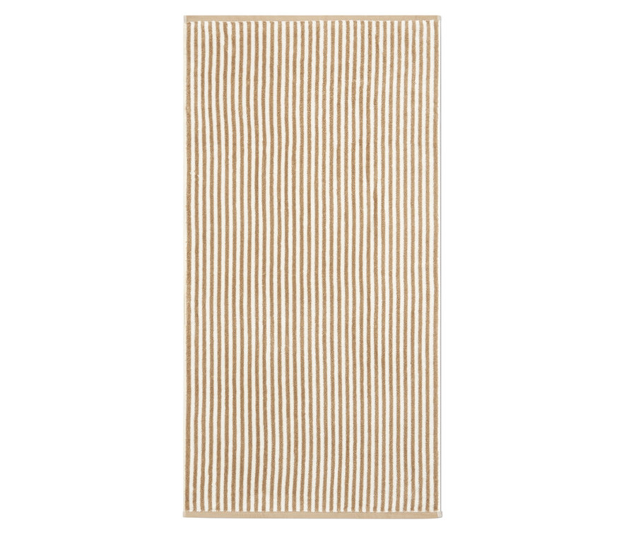Premium-Badetuch, naturweiß und beige.