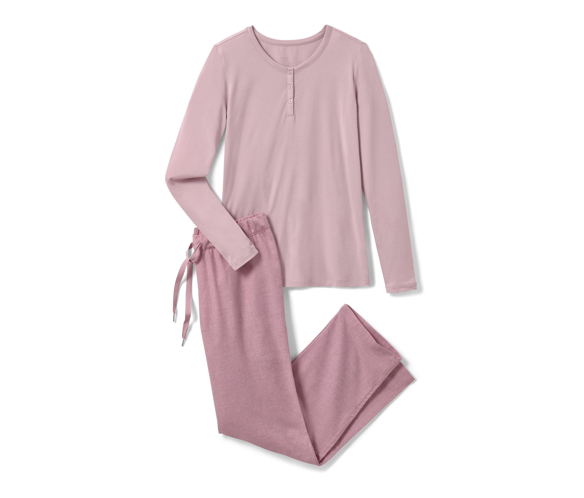 Flanell-Pyjama - Damen - Gr. S - rosé - rosé
