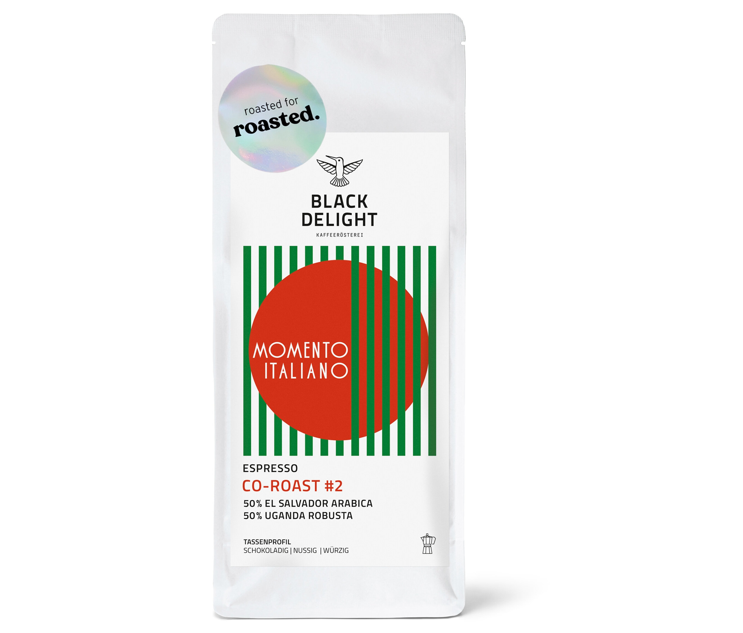 Black Delight x roasted. - Momento Italiano Co-Roast #2 Espresso - 250 g Gemahlen - Intensität: 5/6. Black Delight x roasted. - Momento Italiano Co-Roast #2 Espresso - 250 g Gemahlen - Intensität: 5/6 <![CDATA[Black Delight x roasted. - Momento Abdunklungsfolie,Black günstig Kaufen-Black Delight x roasted. - Momento Italiano Co-Roast #2 Espresso - 250 g Gemahlen - Intensität: 5/6. Black Delight x roasted. - Momento Italiano Co-Roast #2 Espresso - 250 g Gemahlen - Intensität: 5/6 <![CDATA[Black Delight x roasted. - Momento