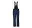 Blaue Skihose mit schwarzen Hosenträgern.