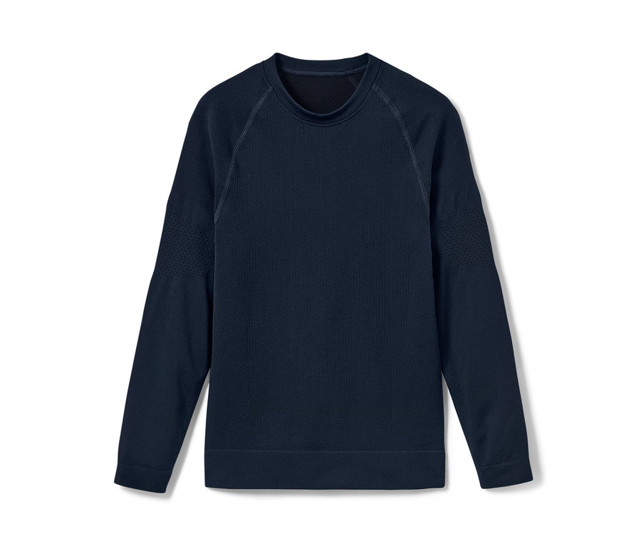 Marineblaue Kinder-Seamless-Funktionsunterwäsche.
