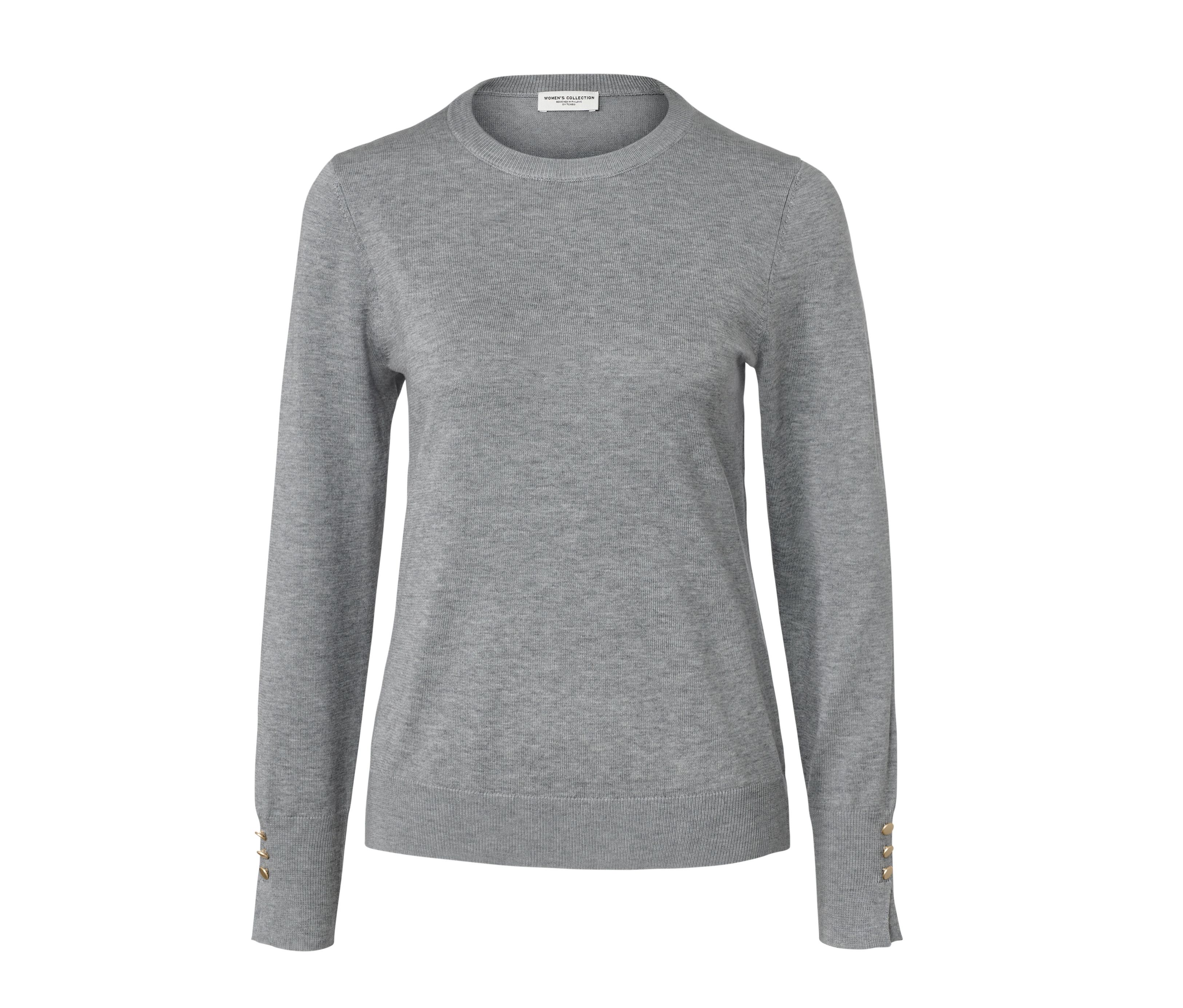 Thumbnail - Tchibo - Feinstrickpullover - Damen - Gr. XL - grau