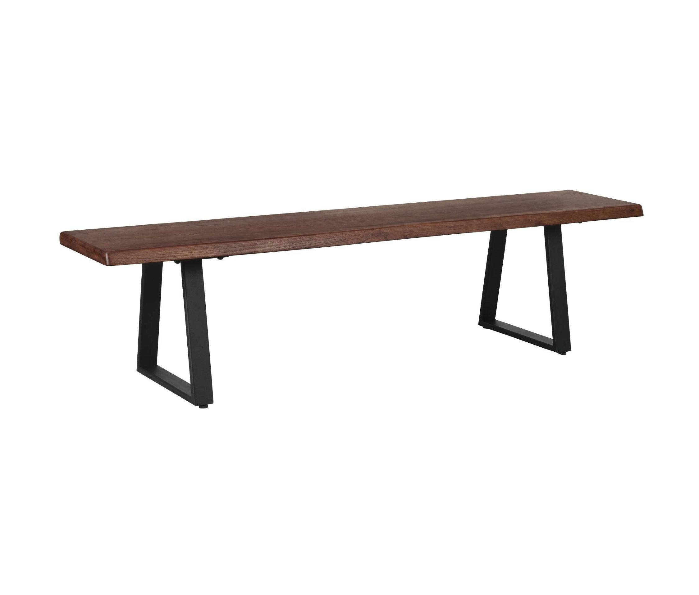 Eglo Bank akazie dunkel - 180x40x46cm - dunkelbraun - Akazienholz / Metall