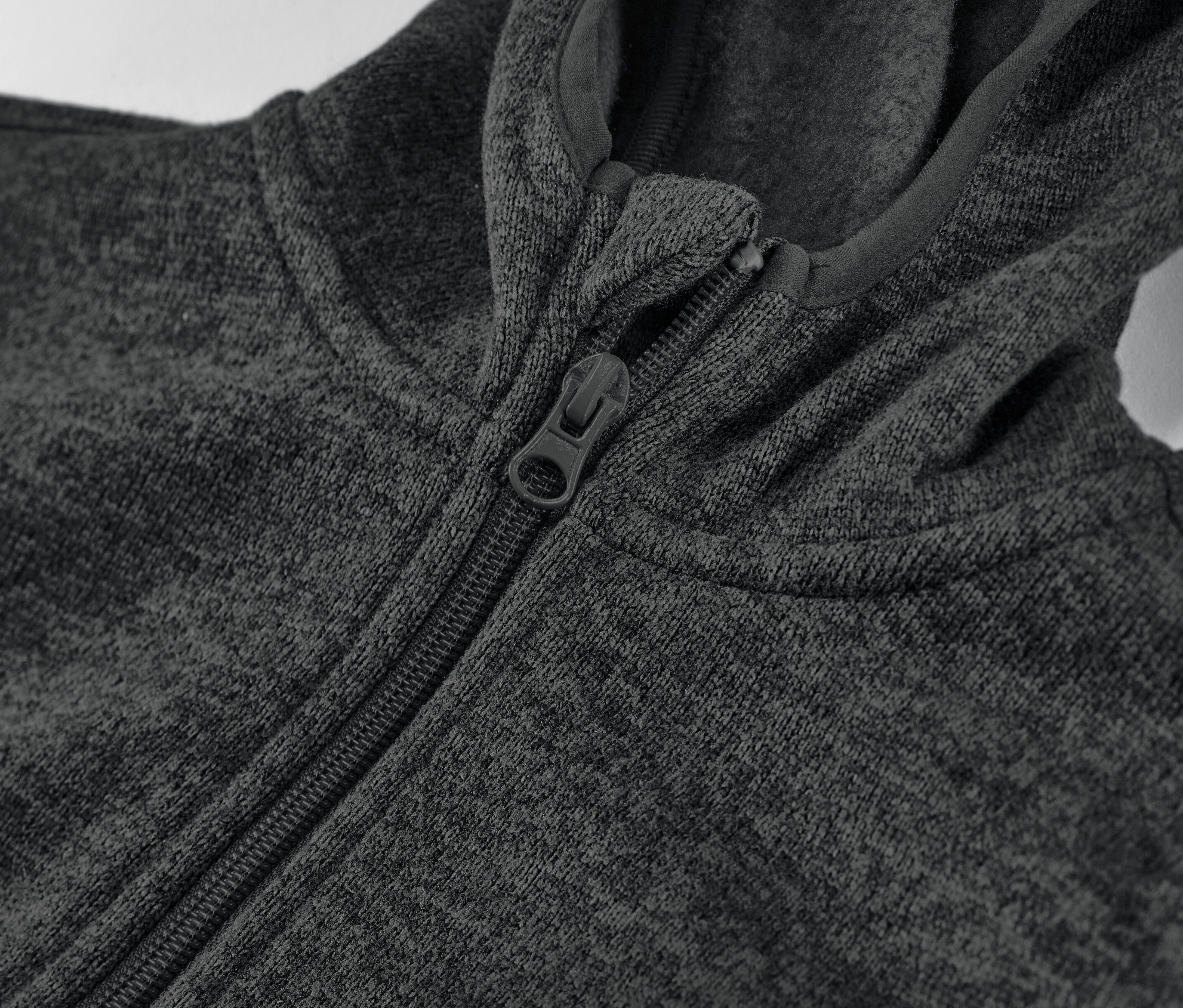 Thumbnail - Tchibo - Kinder-Strickfleecejacke - Herren - Gr. 146/152 - dunkelgrau