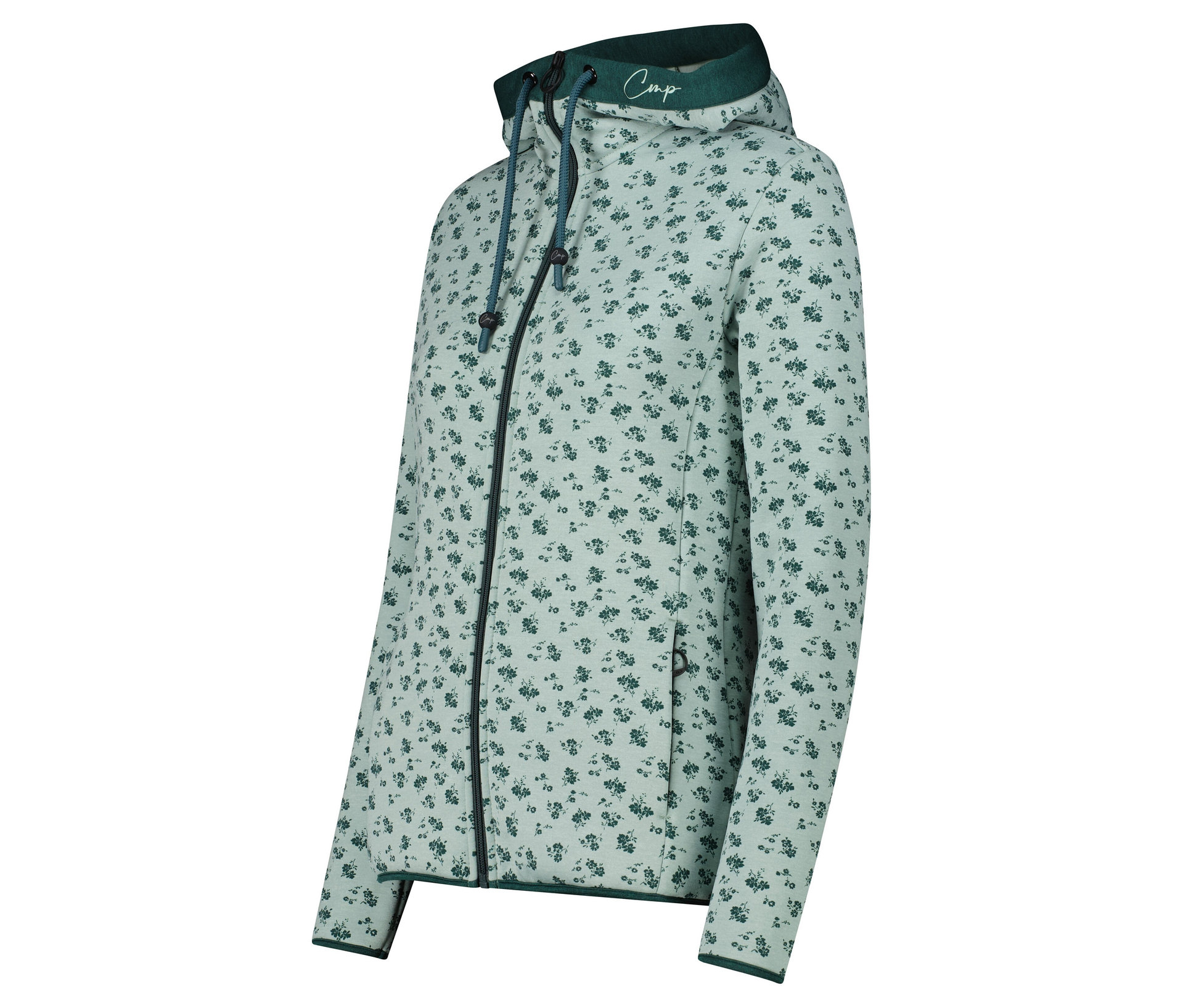 Damen-Jacke - Damen - Gr. 34 - grün/print - grün