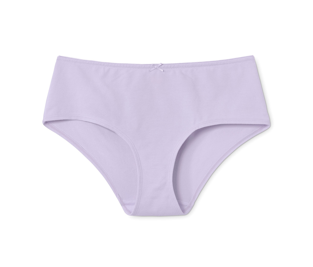 Ein helles lila Höschen mit einer Schleife in der Mitte.