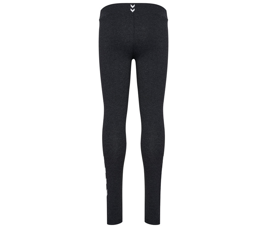 Schwarze HUMMEL HMLJR Logo Tight von hinten.