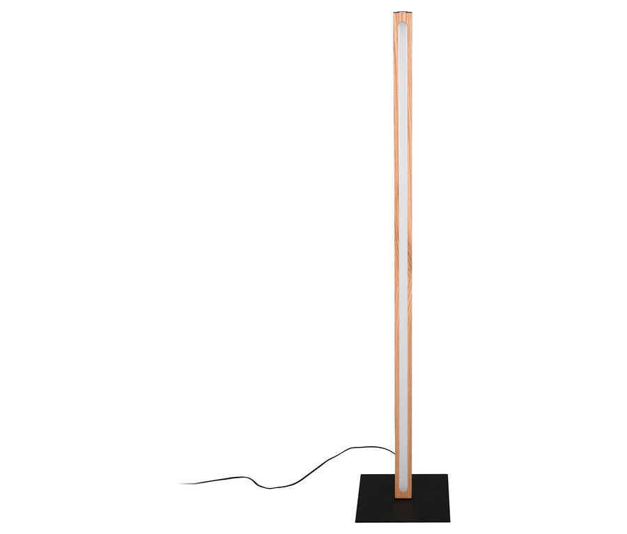 Trio LED-Stehleuchte »Bellari« mit schwarzem Fuß.