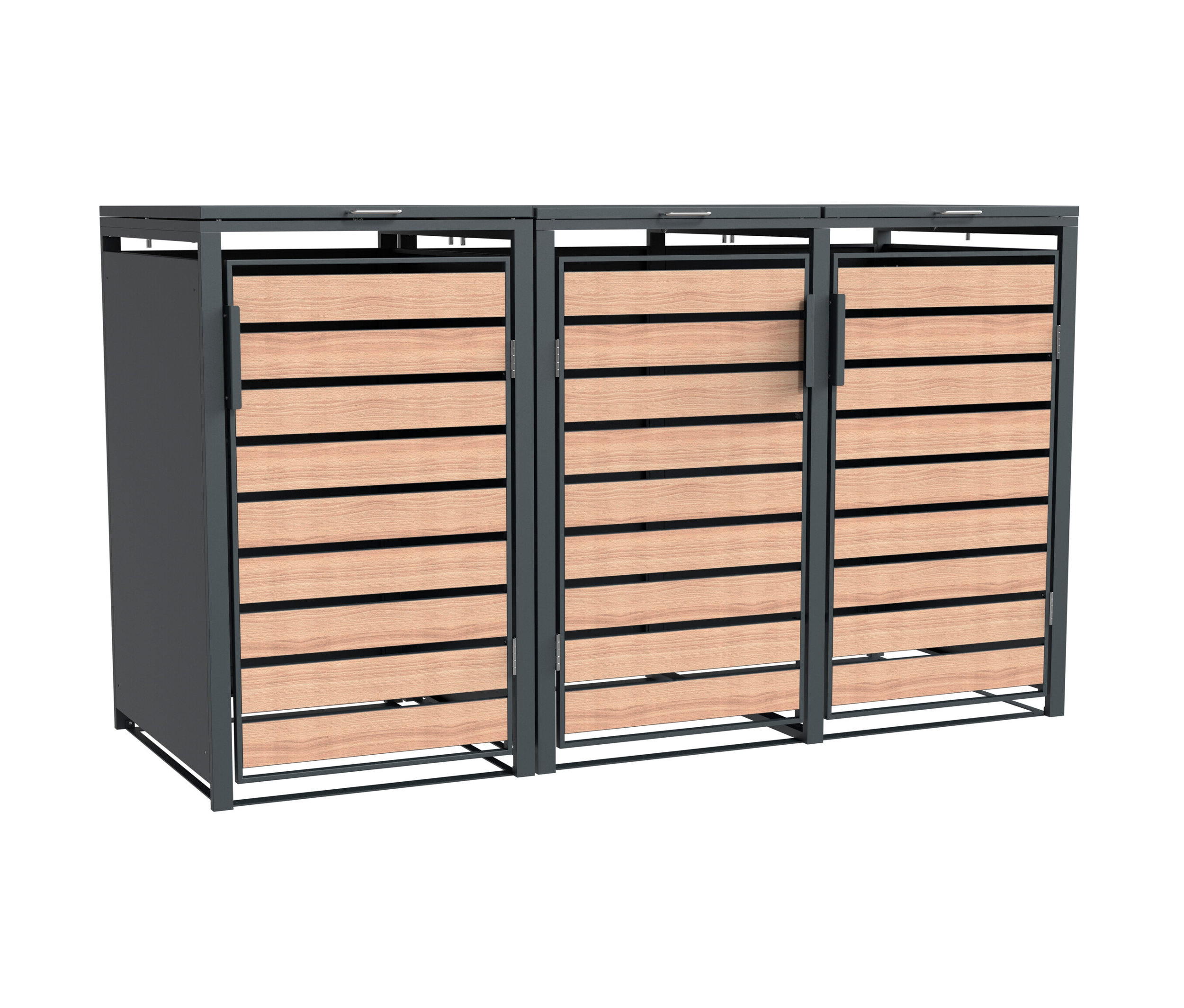 Tchibo - Mülltonnenbox - 200x80x116cm - Anthrazit - Stahl