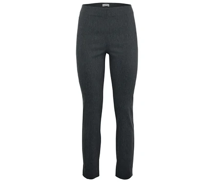Graue Leggings auf weißem Hintergrund.