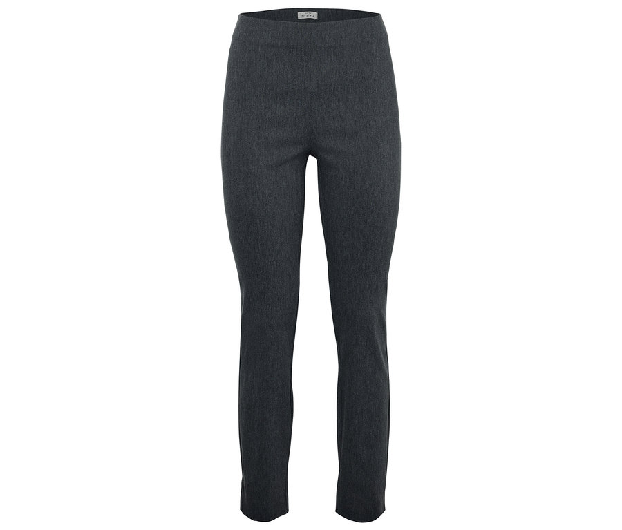 Graue Leggings auf weißem Hintergrund.