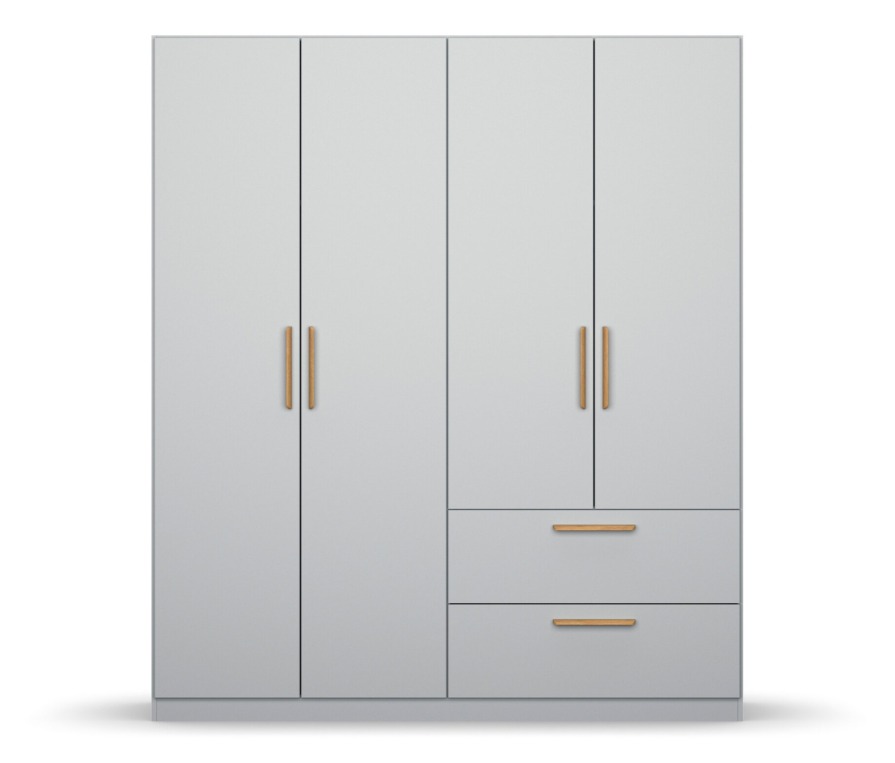 Thumbnail - Rauch Drehtürenschrank "Skandi" 4-türig seidengrau - 181x54x210cm - braun - Holz