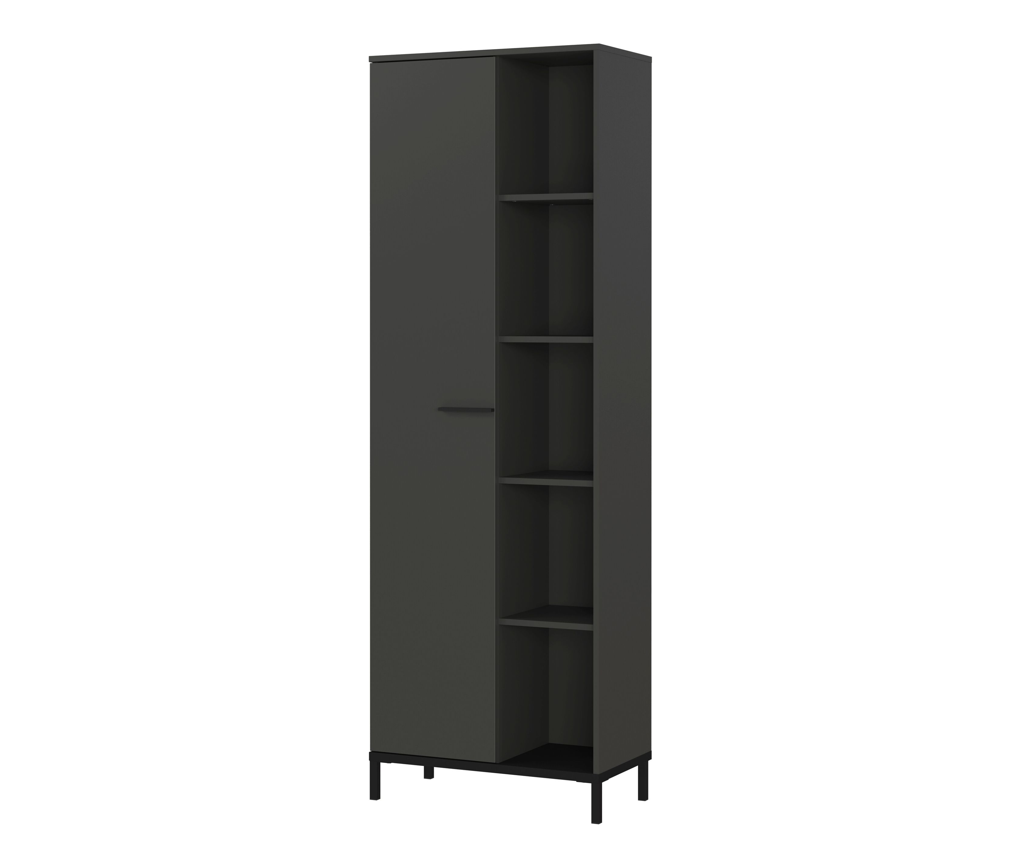 Tchibo - Aktenschrank »Rovigo« - 64x34x190cm - schwarz - Holz / Metall