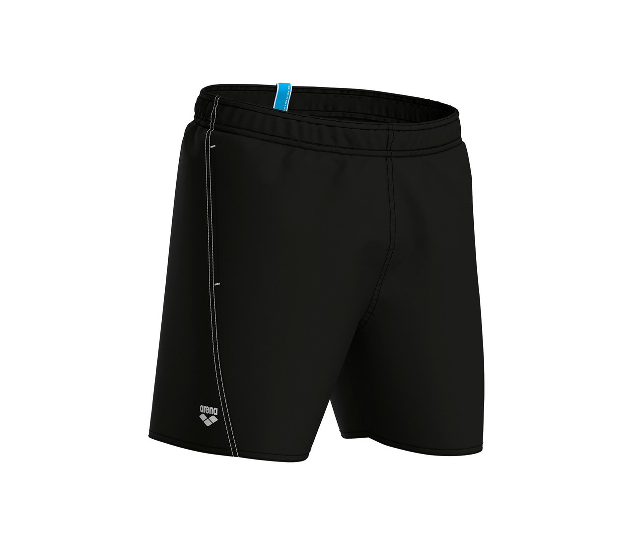 Schwarze Arena Badeshorts Fundamentals Logo.
