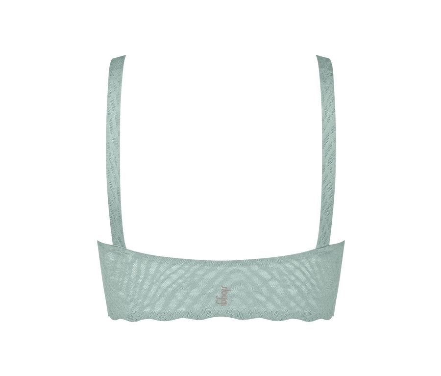Rückansicht des Sloggi ZERO Feel Bliss Top in Misty Turquoise.