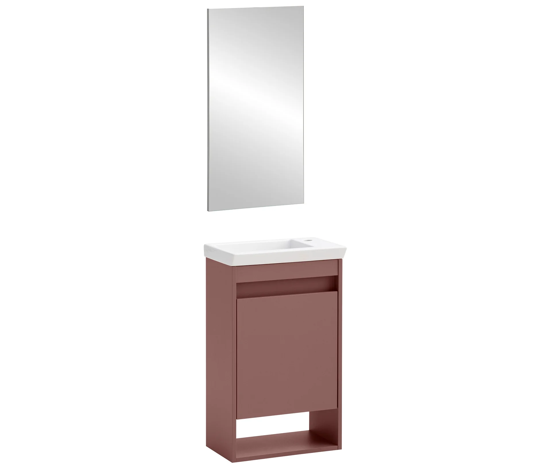 Tchibo - Waschtisch und Spiegel »Avio« - 45,5x27,5x78cm - rosa -