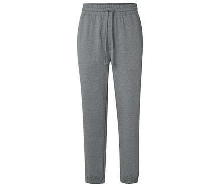 Graue Jogginghose mit Kordelzug in der Taille.