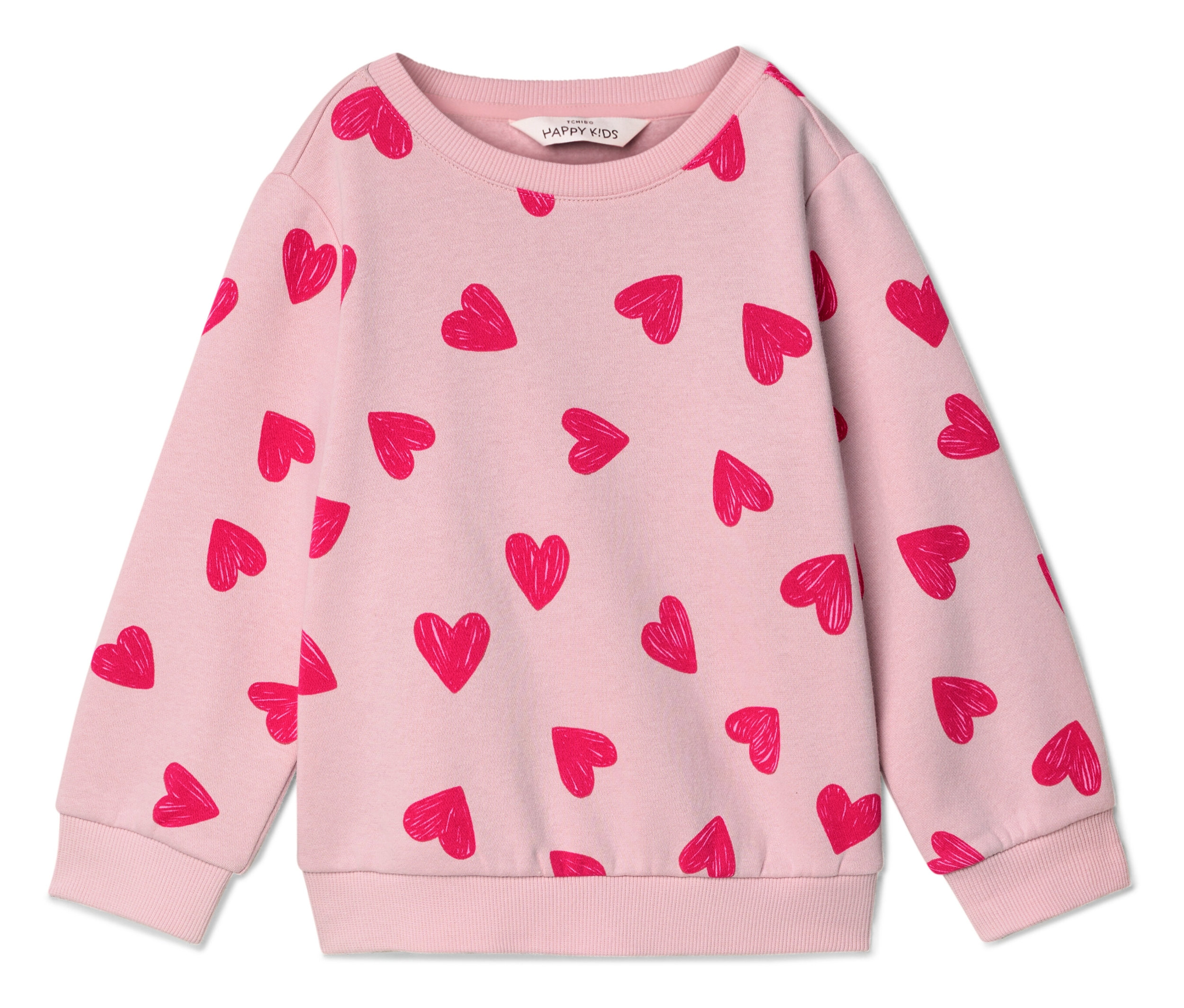 Tchibo - Kinder-Sweatshirt mit angerauter Innenseite - Mädchen - Gr. 98/104 - hellrosa