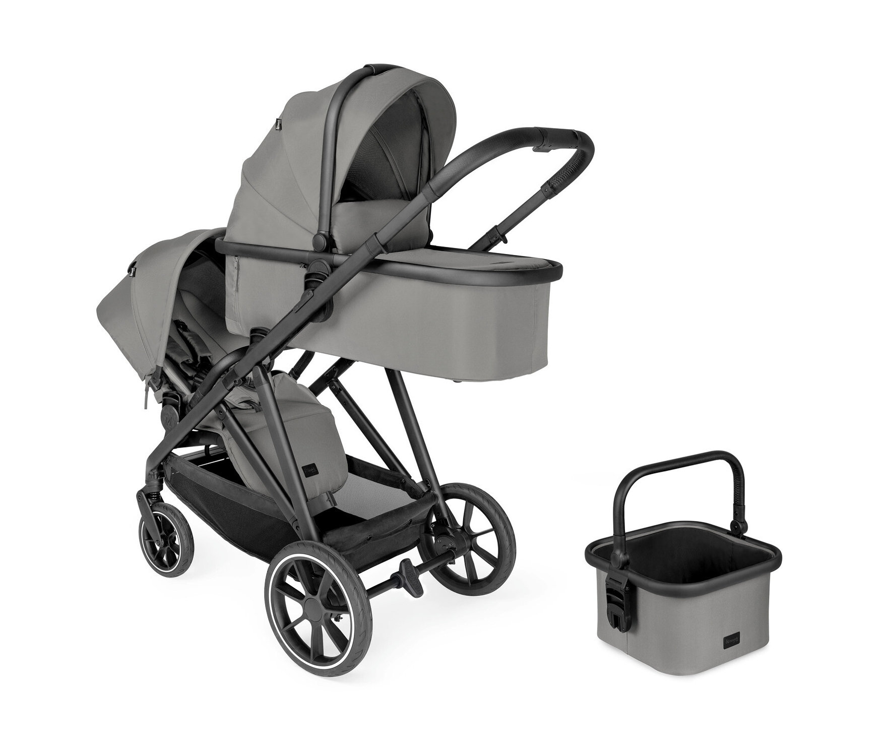 Tchibo - Hauck Kombi-Kinderwagen »Grow N Care Set« - grau - Aluminium / Polyester