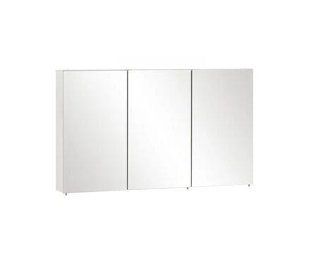 Weißer Spiegelschrank »Basic«, 120 cm breit, mit drei Spiegeltüren.