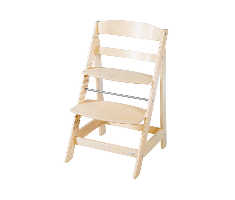 Ein naturfarbener Roba Treppenhochstuhl »Sit Up Flex«.