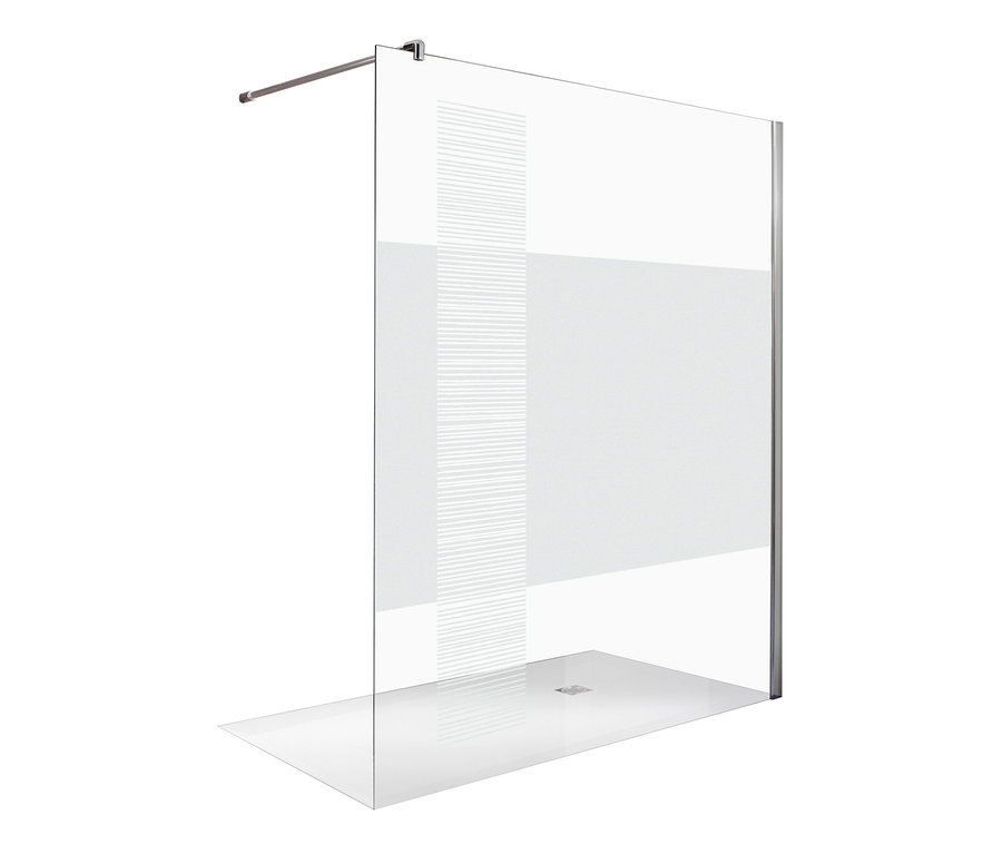 Freistehende Breuer®-Dusche »Entra« Duschwand mit InStripe Design.