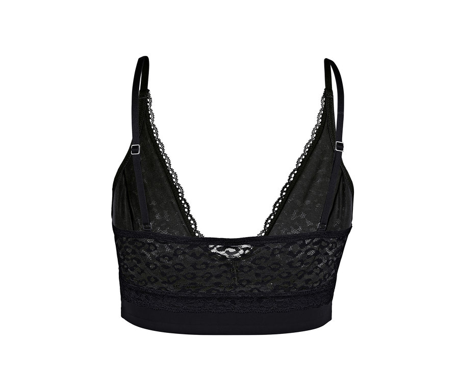 Schwarzes Spitzen-Bustier.