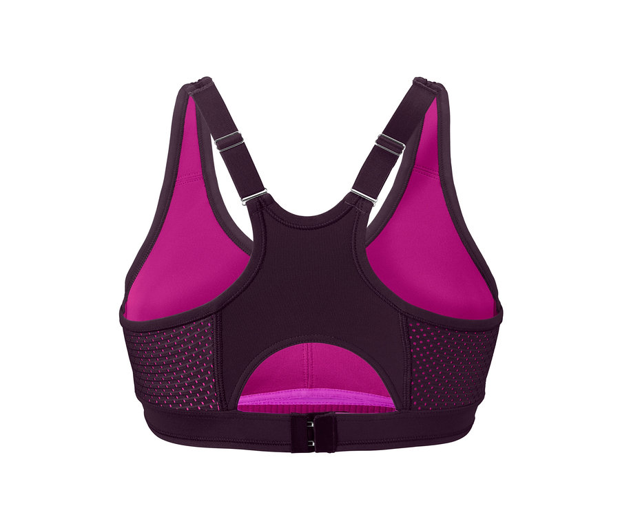 Detailansicht der Rückseite eines Sport-BHs.