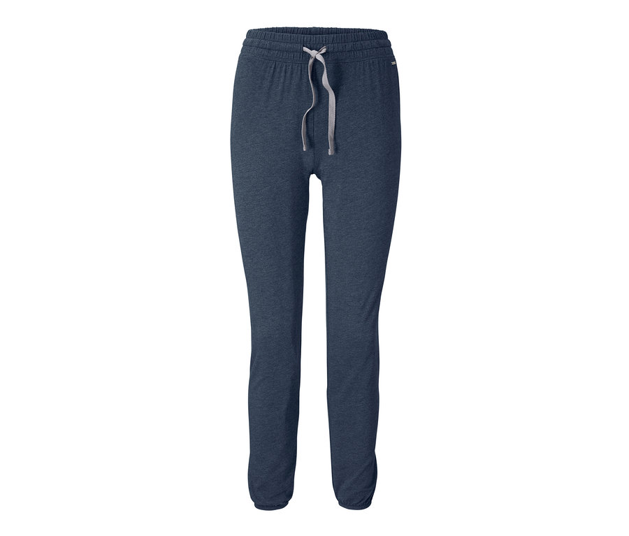 Marineblaue Jersey-Relaxhose mit Kordelzug.