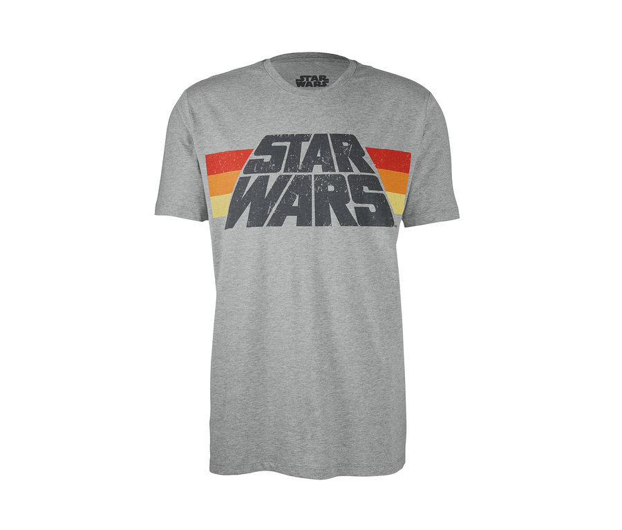 Graues T-Shirt mit Star Wars Aufdruck.