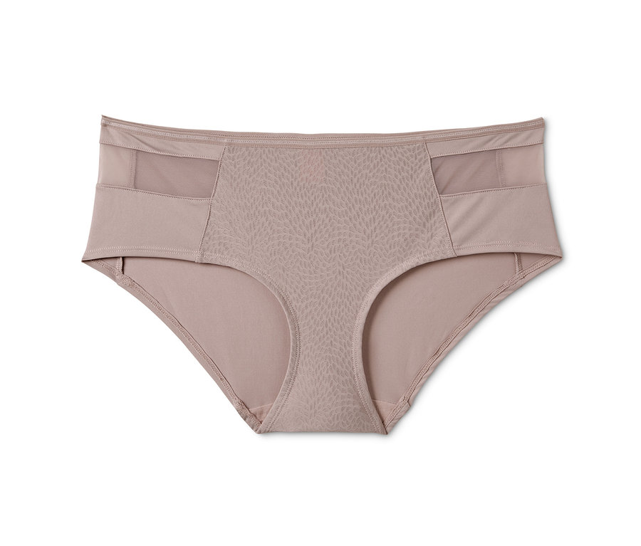 Detailaufnahme von 2 Pantys in Beige.