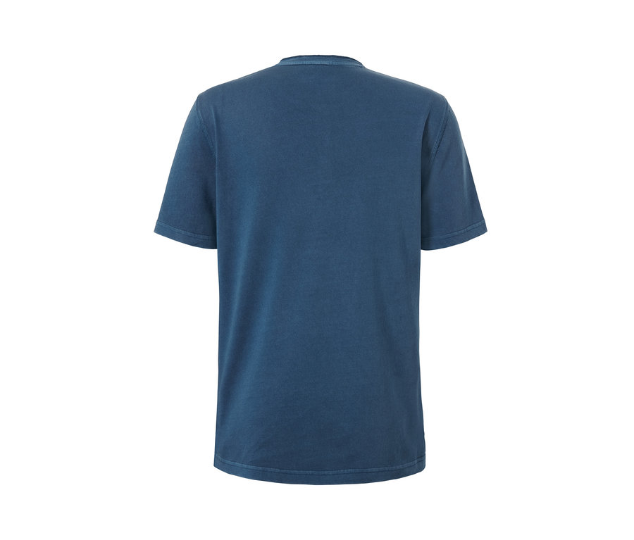 Blaues Kurzarm Henley »Mustang«.