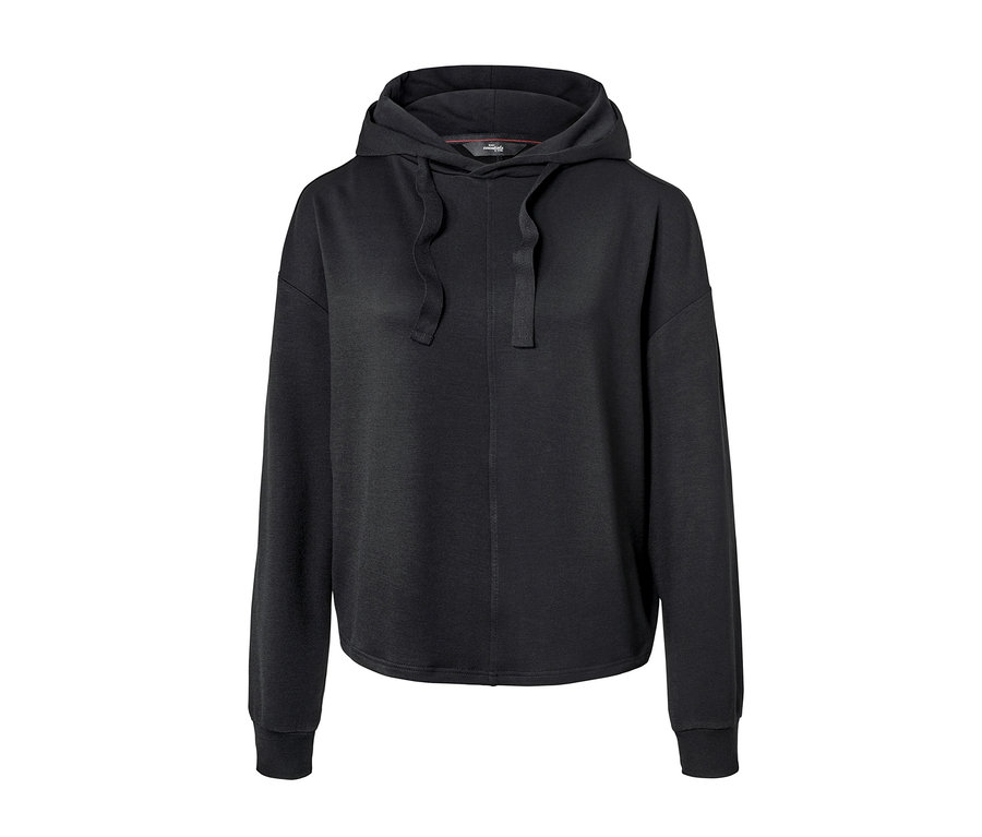 Schwarzer 7/8-Hausanzug-Hoodie.