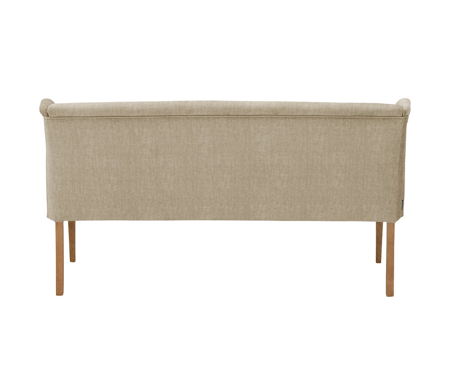 Beige Polsterbank »Hendrick« von hinten gezeigt.