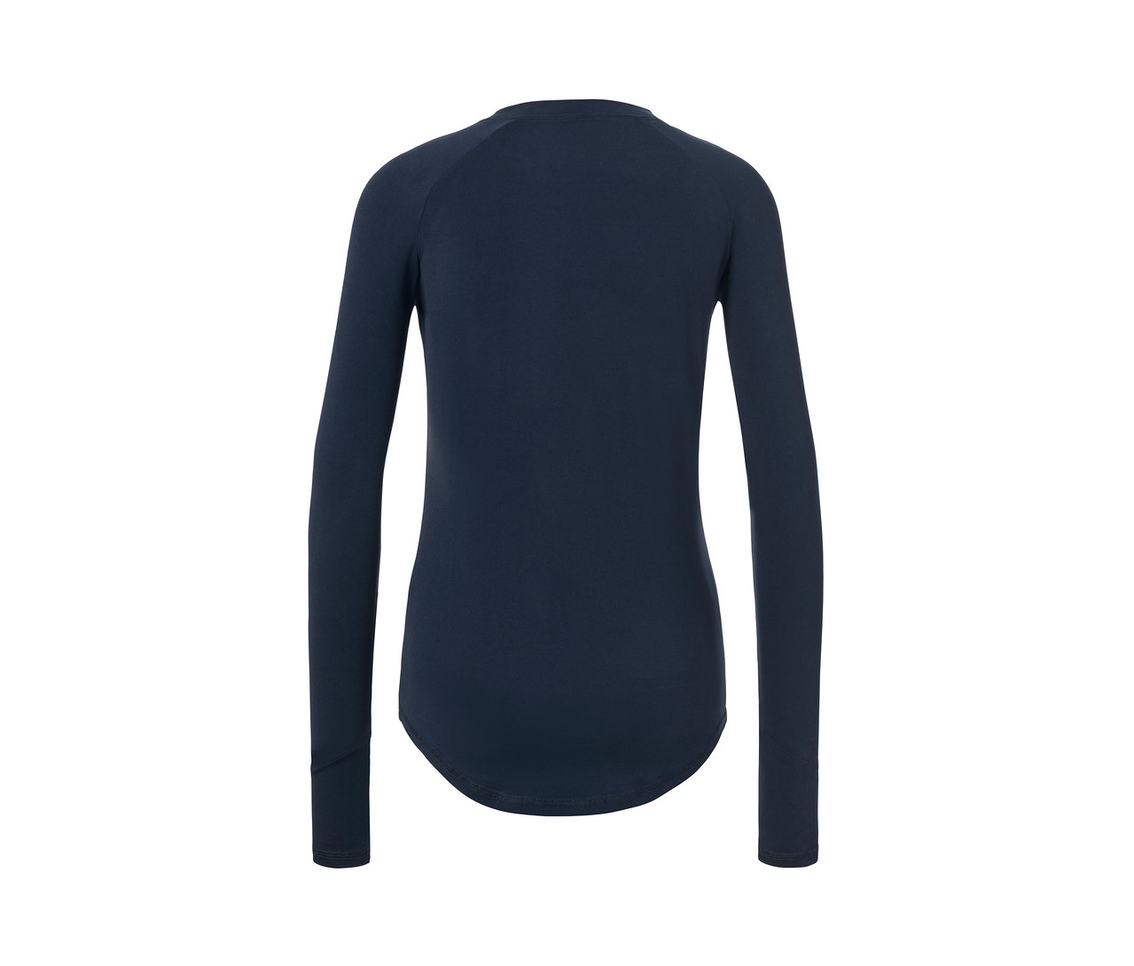 Dunkelblaues Langarm-Funktionsshirt.