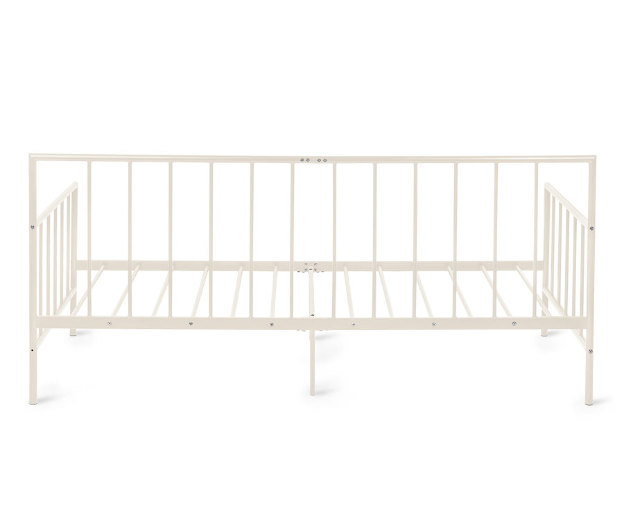 Weißes Daybed aus Metall, ca. 90 x 200 cm.