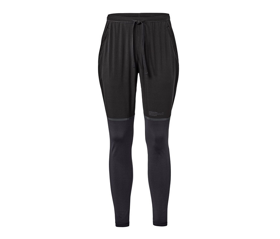 Schwarze Premium-Hybrid-Lauftight.