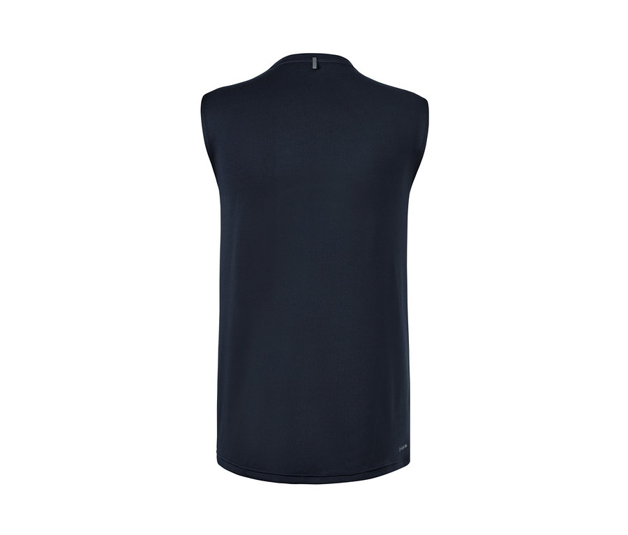 Dunkelblaues Tanktop.