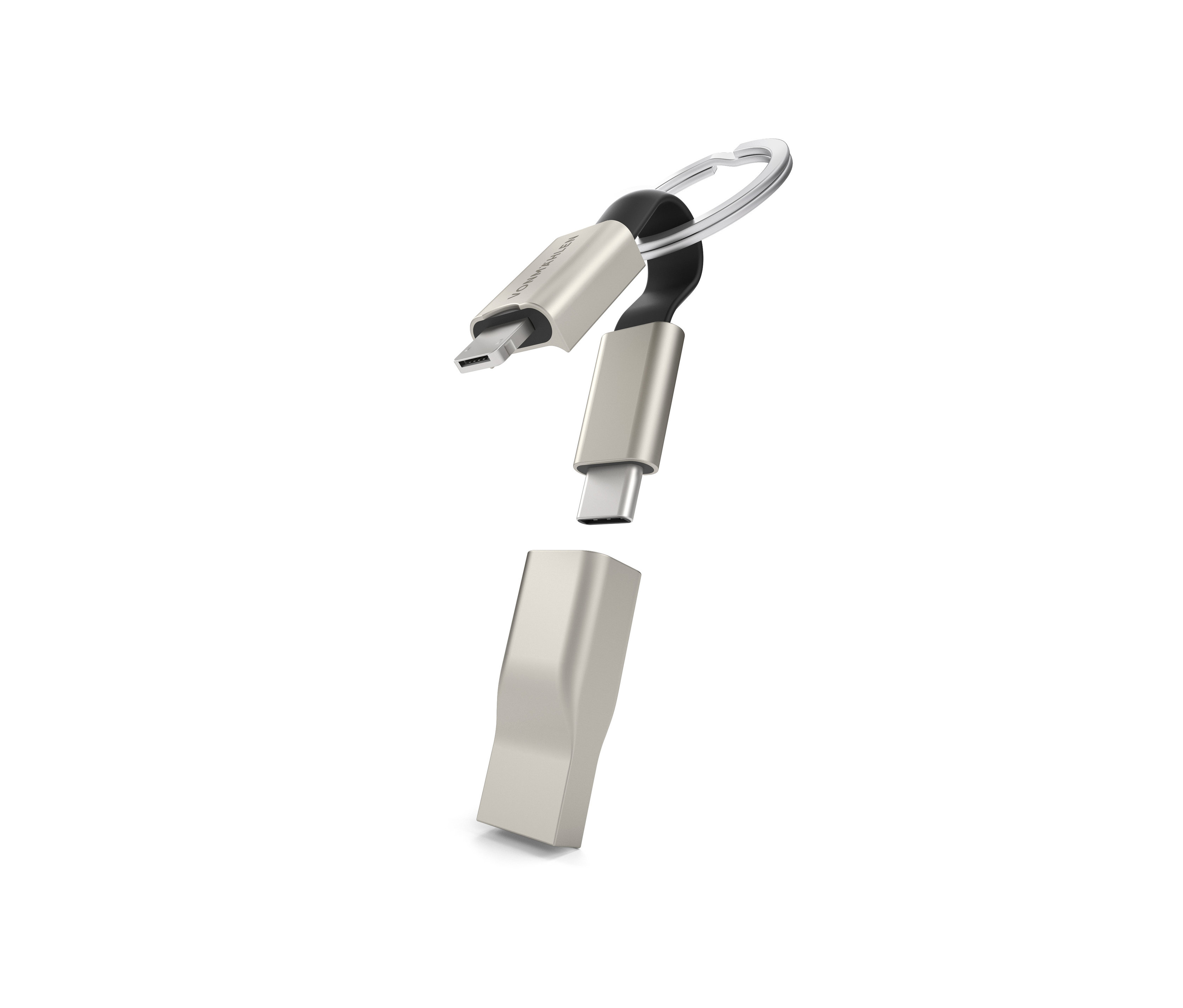 Nahaufnahme eines Vonmählen »High Five® Signature« 5-in-1-Ladekabels.