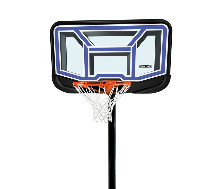 LIFETIME Basketballständer »Miami« mit orangem Korb und weißem Netz.