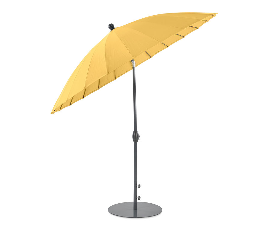 Gelber Leco Aluminium-Sonnenschirm »Shanghai«, Ø ca. 270 cm.