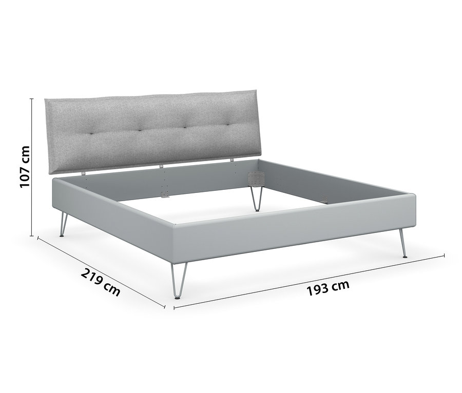 rauch Bett »Homey«, ca. 180 x 200 cm, seidengrau.